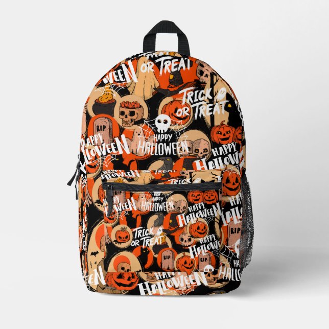  Cute & Scary Halloween Spooky vibes  Bedruckter Rucksack (Vorderseite)