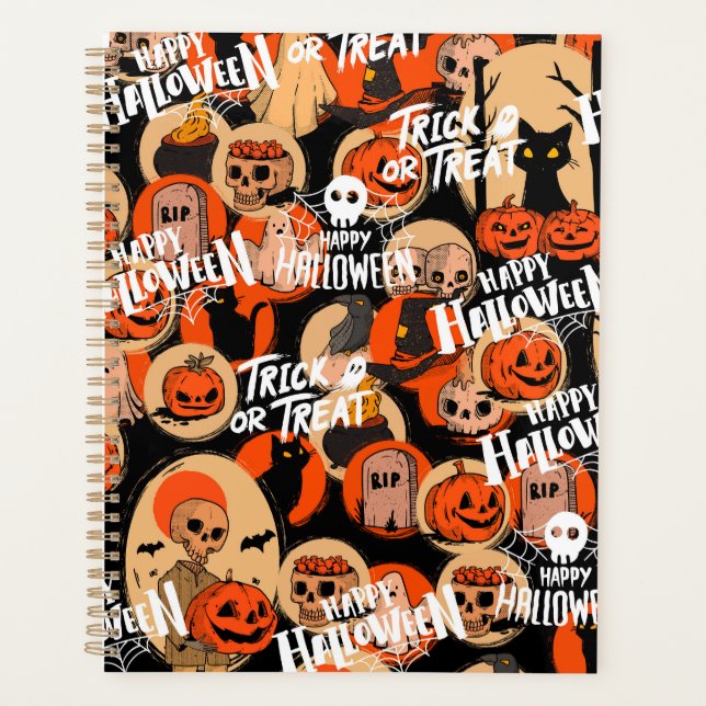  Cute & Scary Halloween Spooky vibes  Planer (Vorderseite)