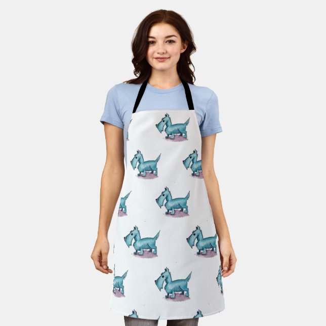 Cute Schnauzer Apron Schürze (Getragen)