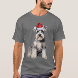Cute Schnauzer Dog Lover Funny Christmas T-Shirt