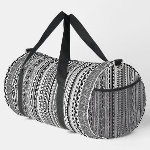 Cute Schwarz-Weiß-Aztek-Musterdesign Duffle Bag