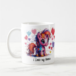Cute Scribble Pony 1 Kaffeetasse