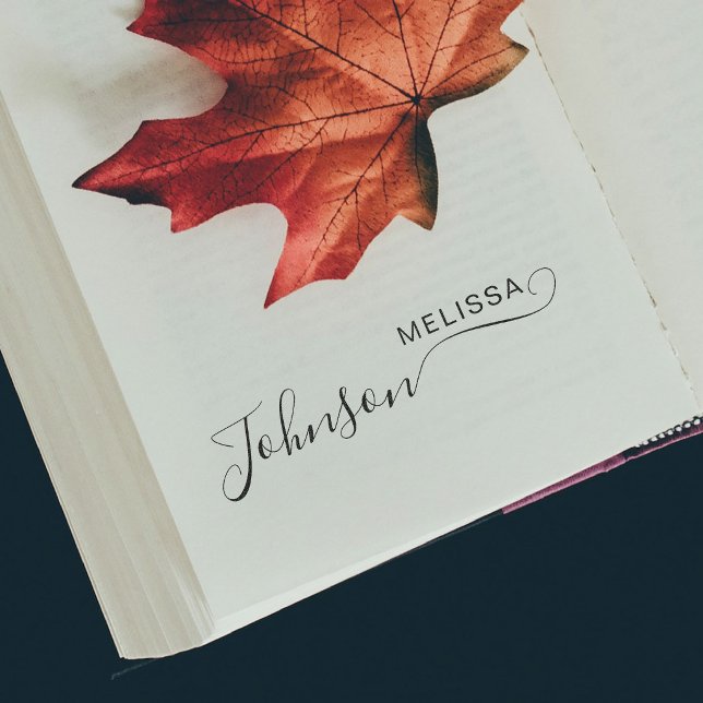 Cute Script Font Custom Signature Name Business Gummistempel (Von Creator hochgeladen)