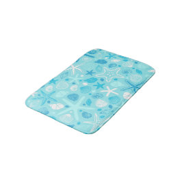 Cute Sea Pattern Bath Mat, Turquoise Kids Decor Badematte