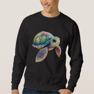 Cute Sea Turtle Graphic Sweatshirt