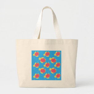Cute Sea Turtle Pattern Jumbo Stoffbeutel