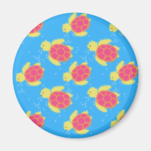 Cute Sea Turtle Pattern Magnet
