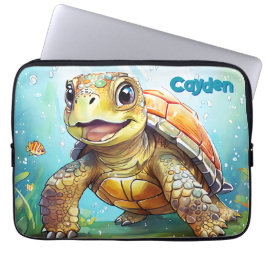 Cute Sea Turtle Personalized Laptopschutzhülle
