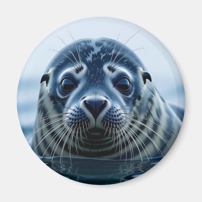 Cute Seal Close up Magnet (Vorne)