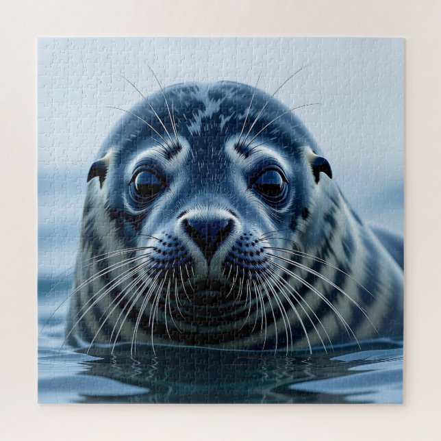 Cute Seal Close up Puzzle (Vertikal)