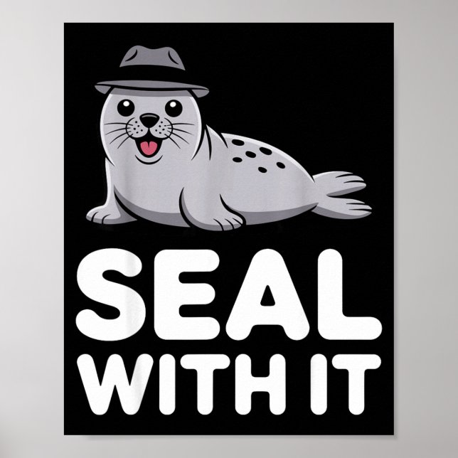 Cute Seal Costume For Men Women Kids Ocean Animal  Poster (Vorne)