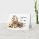 Cute Seals Grandmother Birthday Watercolor Animals Karte<br><div class="desc">Group of curious seals sitting on the rocks wishing you a happy birthday Grandmother,  sealed with kiss</div>