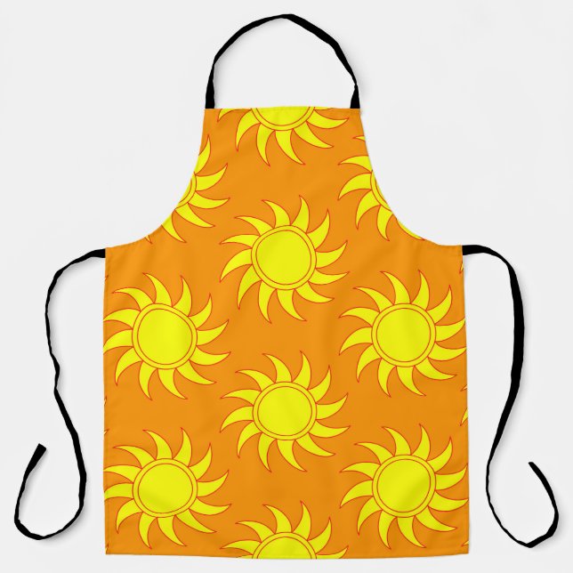 Cute seamless pattern of sun. Doodle hand drawn st Schürze (Vorderseite)