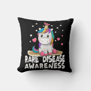 Cute Seltene Disease Awareness T Shirt Unicorn Lov Kissen