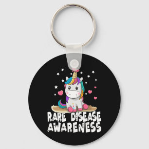 Cute Seltene Disease Awareness T Shirt Unicorn Lov Schlüsselanhänger