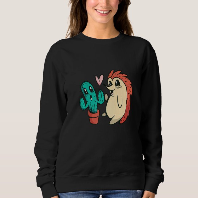 Cute Serape Cactus And Hedgehog Cactus plants Mexi Sweatshirt (Vorderseite)