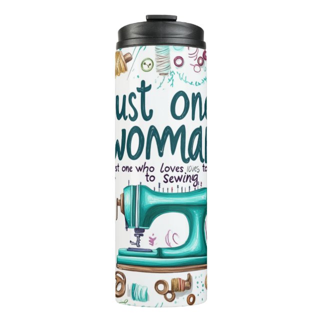 Cute Sewing Tumbler Thermosbecher (Vorderseite)