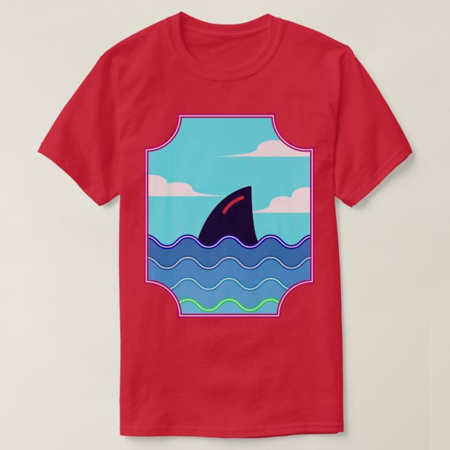 Cute Shark Fin for Shark Lovers T-Shirt (Design vorne)