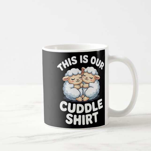 Cute Sheep Couple This Is Our Cuddle  Kaffeetasse (Rechts)