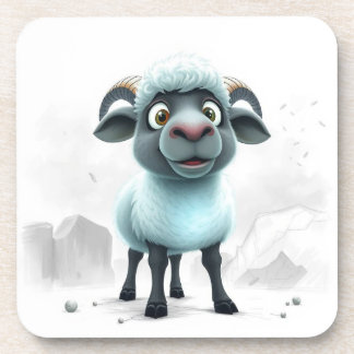 Cute Sheep Cozy Design Getränkeuntersetzer