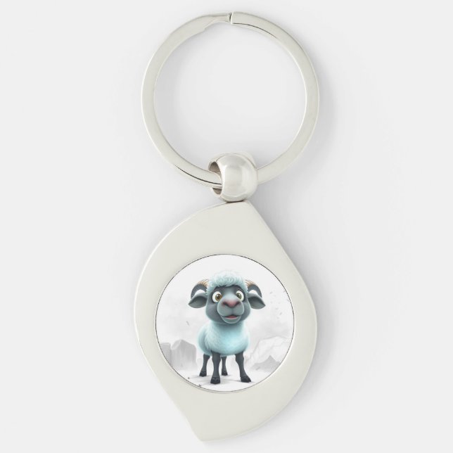 Cute Sheep Cozy Design Schlüsselanhänger (Vorderseite)
