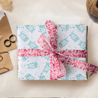 Cute Sheep – Whimsical Seamless Pattern Geschenkpapier Set