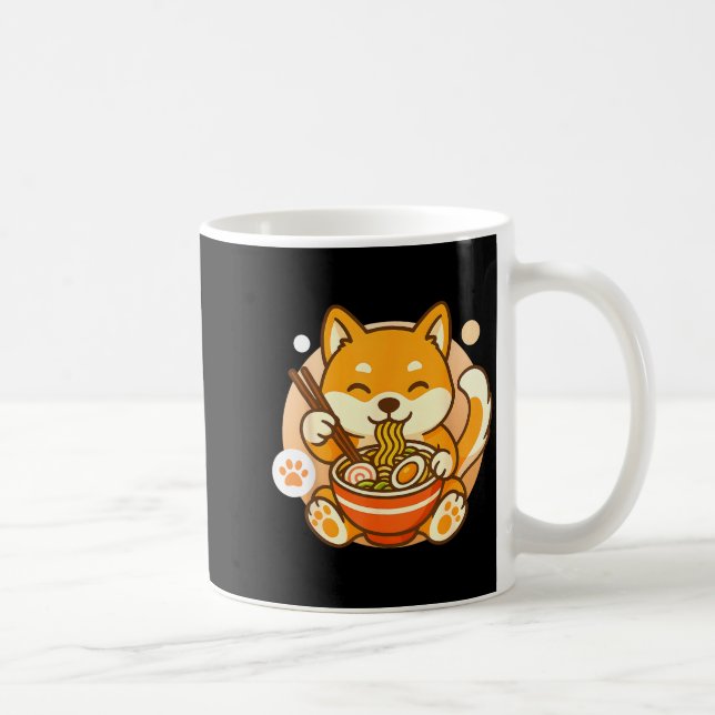 Cute Shiba Inu Dog Ramen Noodles Bowl Anime Kawaii Kaffeetasse (Rechts)