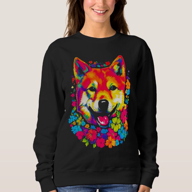 Cute Shiba Inu Dog Sweatshirt (Vorderseite)