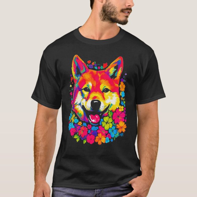 Cute Shiba Inu Dog T-Shirt (Vorderseite)
