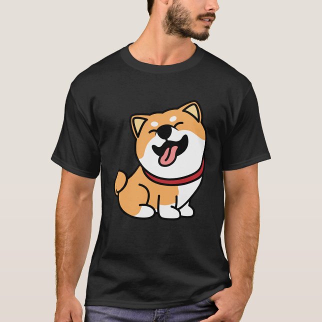 Cute Shiba Inu Dog T-Shirt (Vorderseite)