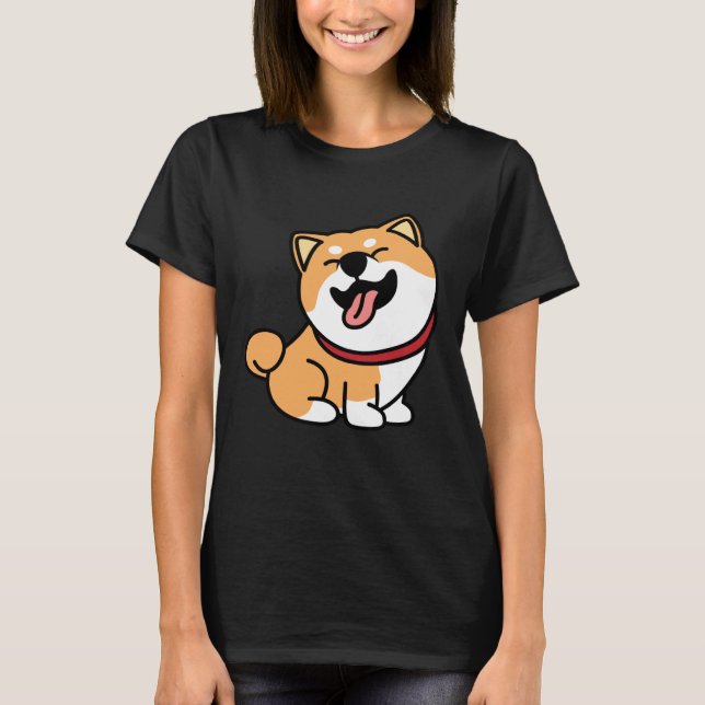 Cute Shiba Inu Dog T-Shirt (Vorderseite)