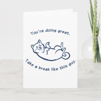 Cute Shiba Inu Encouragement Greeting Card Karte