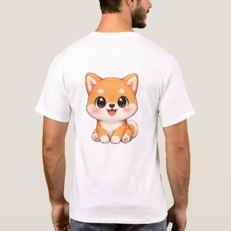 Cute Shiba Inu Puppy Chibi Illustration T Shirt