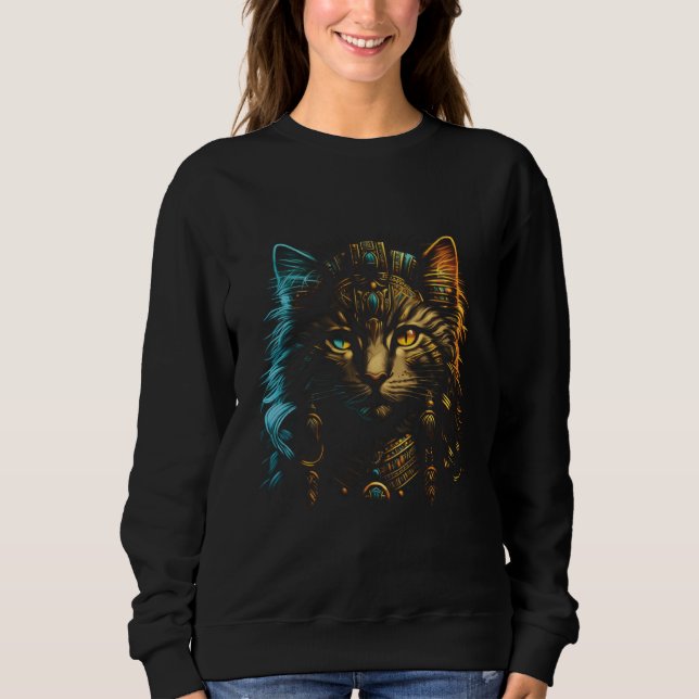 Cute Siberian Cat  Egyptian Pharaoh Siberian Cat O Sweatshirt (Vorderseite)