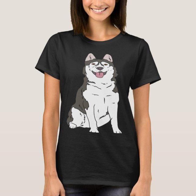 Cute Siberian Husky dog  Husky graphics T-Shirt (Vorderseite)