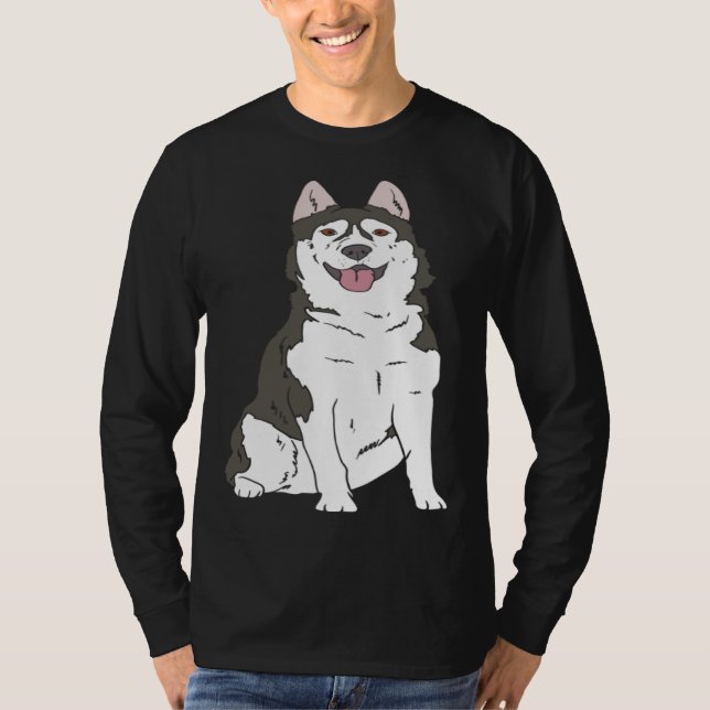 Cute Siberian Husky dog  Husky graphics T-Shirt (Vorderseite)