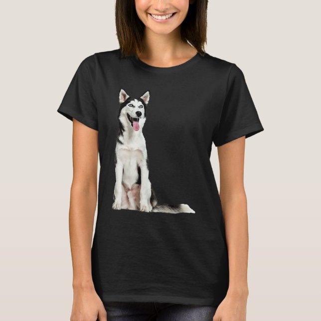 Cute Siberian Husky T-Shirt (Vorderseite)
