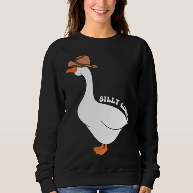Cute Silly Goose Ugly Xmas  Goose Trendy Clothing Sweatshirt (Vorderseite)