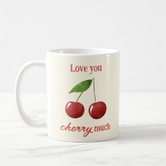 Cute Simple Cherries Love Cherry Photo Valentines Kaffeetasse
