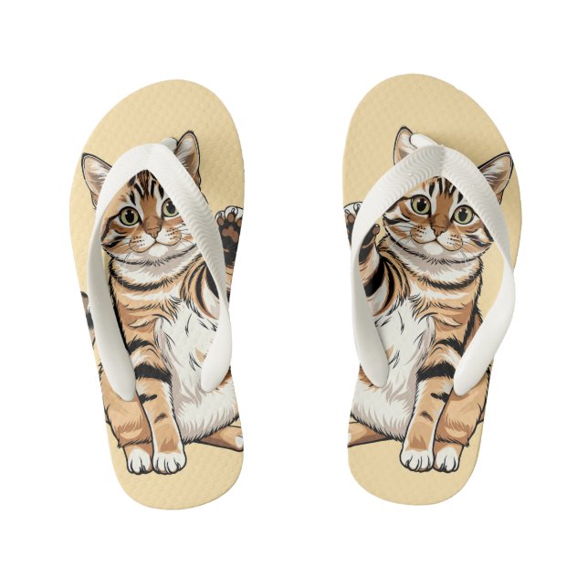 Cute simple design men cat lover kinderbadesandalen (Fußbett)