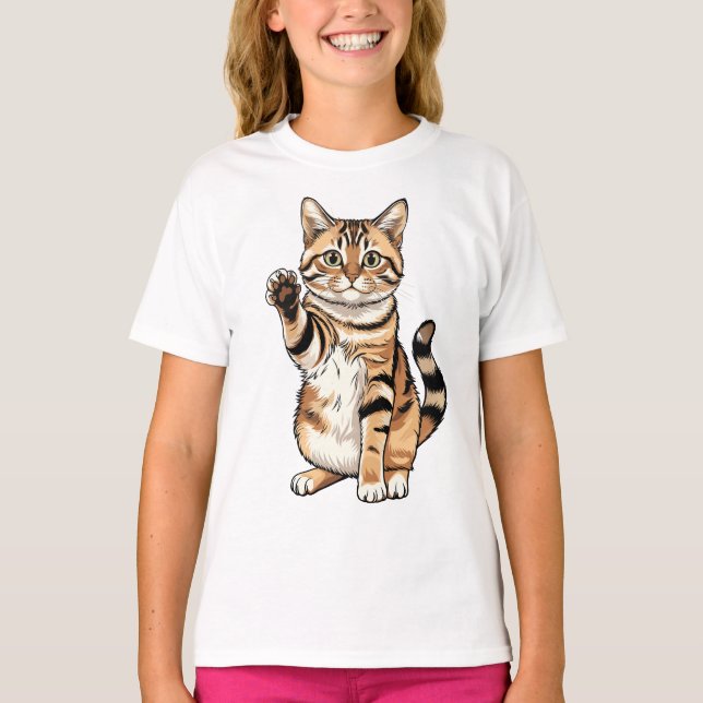 Cute simple design men cat lover T-Shirt (Vorderseite)
