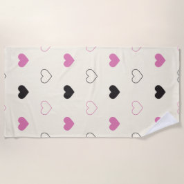 Cute Simple Heart Pattern Strandtuch