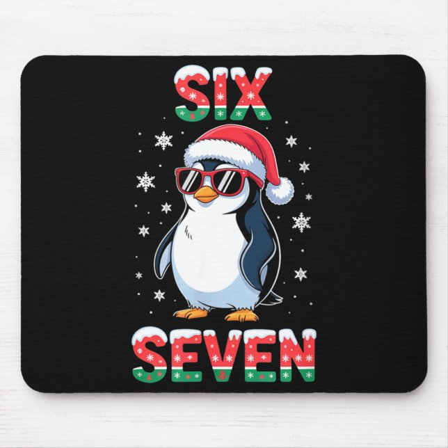 Cute Six Seven 67 Penguin Kids Christmas Holiday  Mousepad (Vorne)