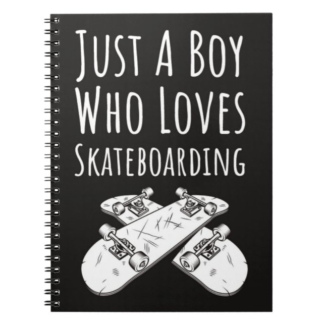 Cute Skateboarding Gifts For Boys Kids Children Notizblock (Vorderseite)