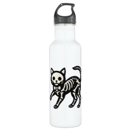 Cute Skeleton Cat Edelstahlflasche