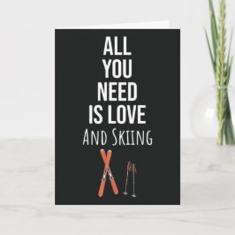 Cute Skiing Cards Snow Skier Sports Winter Ski  Karte