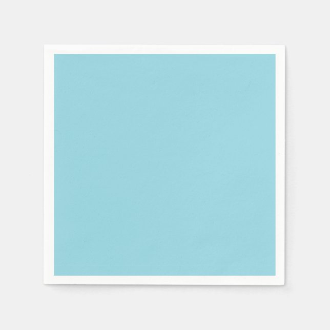 Cute Sky Blue Solid Napkins Serviette (Vorderseite)