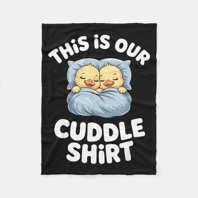 Cute Sleeng Ducks This Is Our Cuddle  Fleecedecke (Vorderseite)