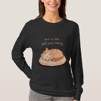 Cute Sleeping Cat Shirt – Relaxing New Year Gift 