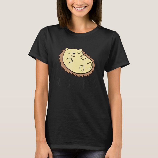 Cute Sleeping Hedgehog Good At Naps  Hedgehog T-Shirt (Vorderseite)
